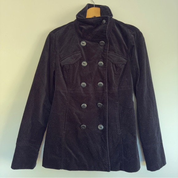 Calvin Klein Double breasted velourur black jacket Size: Small - Picture 1 of 6